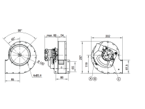 Центробежный вентилятор Ebmpapst RLB120/0034-3633/4, арт: 55667.04000.