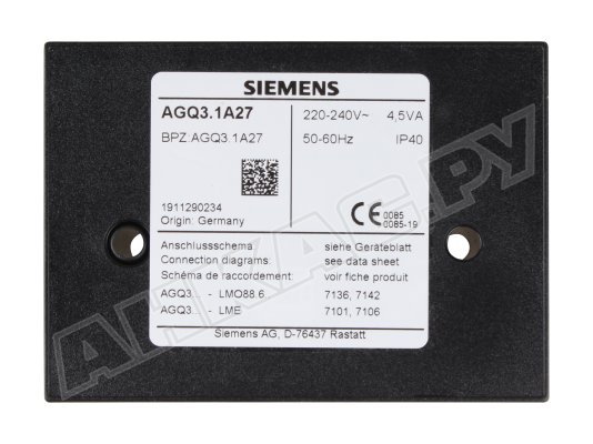 Усилитель сигнала пламени Siemens AGQ3.1A27