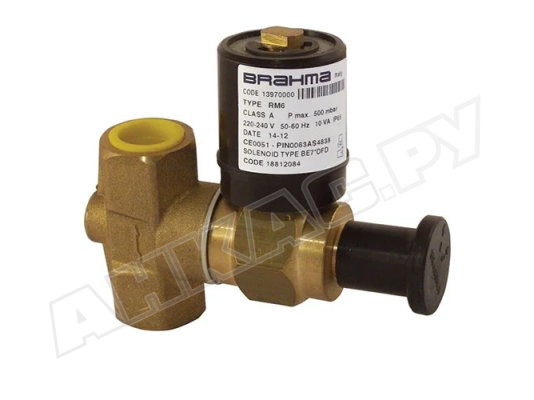 Газовый электромагнитный клапан Brahma RM6, арт: 13970000. Газовый электромагнитный клапан Brahma RM6, арт: 13970000.