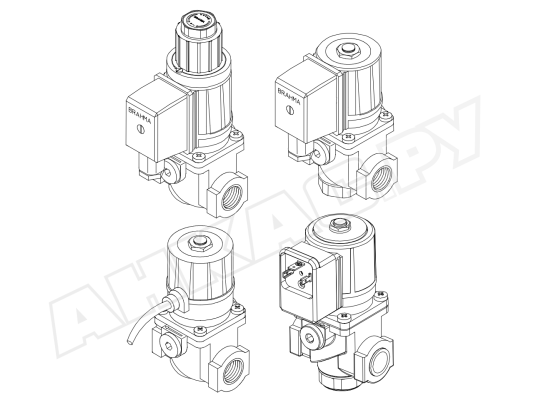 Газовый электромагнитный клапан Brahma E8/SB4*CFD, арт: 13671201.