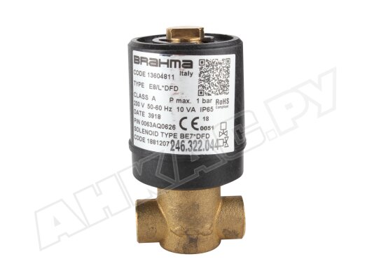 Газовый электромагнитный клапан Brahma E8/L*DFD 13604811