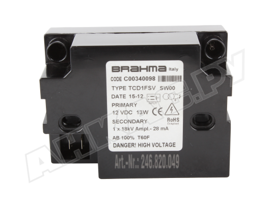 Трансформатор розжига Brahma TCD1FSV C00340098