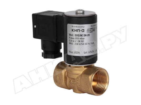 Газовый электромагнитный клапан Madas EVО/NC DN 20, арт: EVО03 008.