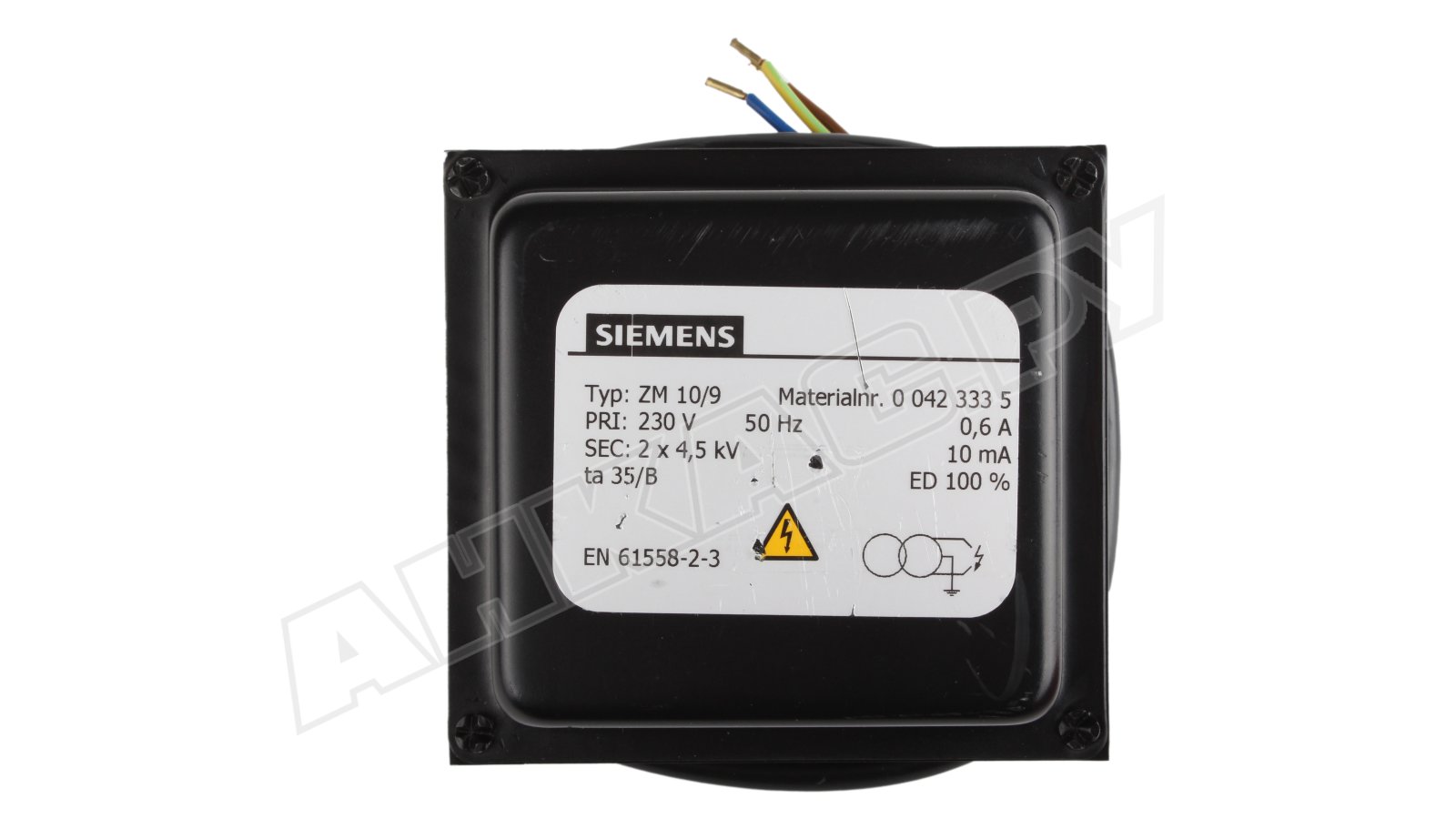 Трансформатор розжига Siemens ZM 10/9 00423335