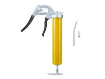 Шприц смазочный для одной руки Pressol 2014.1, M10 x 1, с вентилем сброса давления и трубкой, желтый, арт: 14411 461.