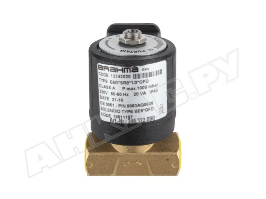 Газовый электромагнитный клапан Brahma E6G*SR8*1/2*GFD 13742020.