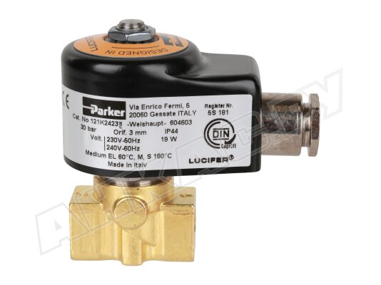 Жидкотопливный электромагнитный клапан Weishaupt 121K2423 IP44, арт: 604603