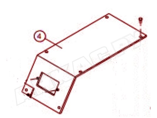 Красная крышка Elco 590X206 120°, 65320676