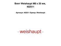 Винт Weishaupt M8 x 20 мм, 402511