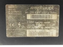 Трансформатор розжига Weishaupt W-ZG 02/V 100 VA, арт: 603184