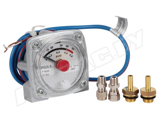 Комплект индикатора перепада давления "справа-налево" Madas, арт: KIT-MDS DPG 0,5.