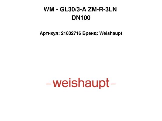 WM - GL30/3-A ZM-R-3LN DN100