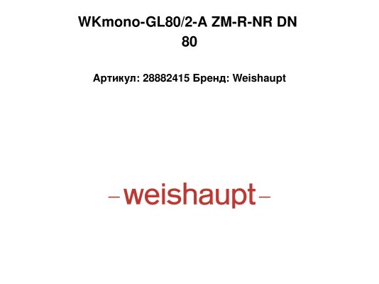 WKmono-GL80/2-A ZM-R-NR DN 80