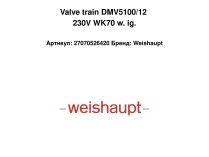 Valve train DMV5100/12 230V WK70 w. ig.