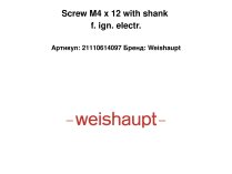 Screw M4 x 12 with shank f. ign. electr.