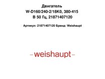 Двигатель W-D160/240-2/18K0, 380-415 В 50 Гц, 21871407120
