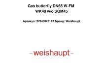 Gas butterfly DN65 W-FM WK40 w/o SQM45
