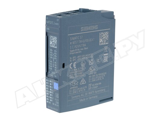 Модуль аналогового ввода Siemens Simatic S7 AI HF 8xRTD/TC 2-wire, арт: 6ES7134-6JF00-0CA1.