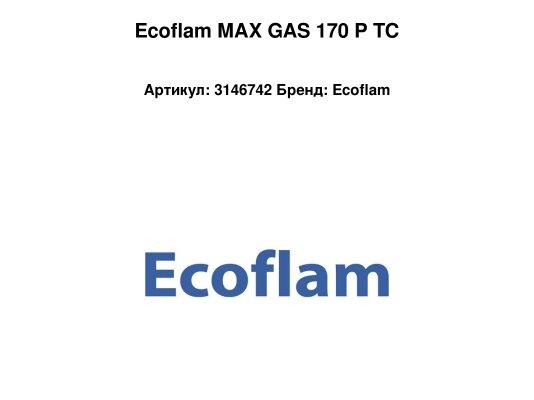 Ecoflam MAX GAS 170 P TC