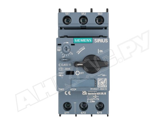 Автоматический выключатель Siemens Sirius, 3RV6021-4BA10