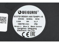 Вентилятор осевой промышленный Weiguang , арт: EC072/13E3G01-AS172/45P1-15
